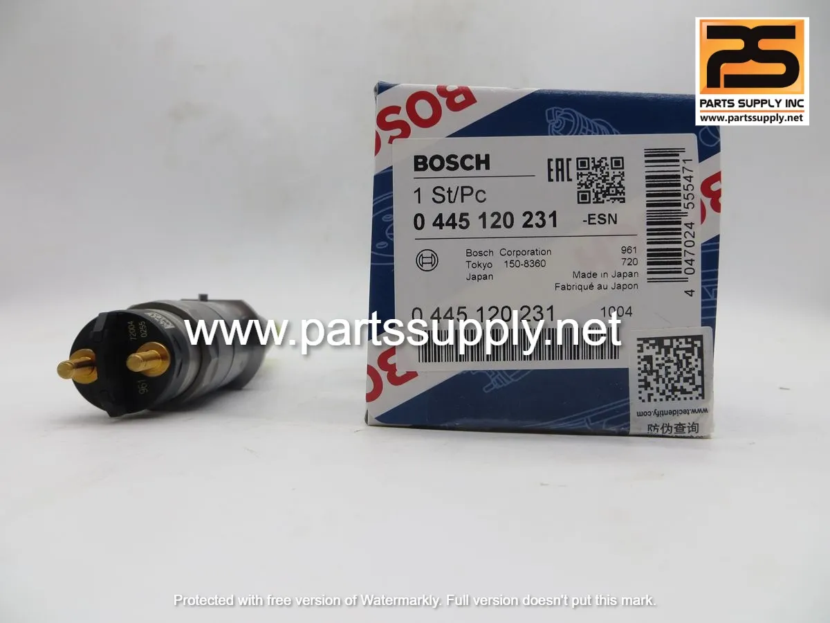 inyector common-rail Bosch 0445120231 con caja original y etiqueta